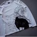 Y2K Hip Hop Anime Crew Neck Pullover T-Shirt American Street Style Waffle Long Sleeve Women's Top_ecoleips.com