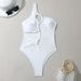 European And American Style Solid Color Braided Rope One Piece Swimsuit Women's Bikini Cross Border Trade 2025_ecoleips.com