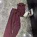Women's Clothing Popular Red Linen Suit For Women New Summer Fashion Shirt Wide Leg Pants Two Piece Suit_ecoleips.com