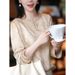 A High-Quality, Knitted Top With Embroidery Details In A Retro Yet Modern Chinese Style, Perfect For Spring And Summer._ecoleips.com