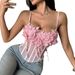 Aria Basics Aria Basics Cross-border European And American French-style Three-dimensional Floral Decoration Sexy Sheer Mesh Fishbone Push-up_ecoleips.com