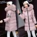 Chic Faux-Fur Trimmed Quilted Coat – Slim-Fit Winter Jacket For Women (M-4XL, Zip Front, White/Pink/Red/Grey/Green/Black, Fox Collar)_ecoleips.com