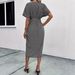 Women's Clothing Floral Print V Neck Dress American Style Casual Vacation Wear Spot_ecoleips.com