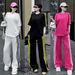 Women's Streetwear Set Summer Loose Fit Fashionable Short Sleeved Top And Pants Casual Two Piece Running Set_ecoleips.com