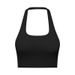 Women's Clothing New Sexy Halter Neck Tube Top Style Beautiful Back Sports Underwear Female Fashion Pleated Sports Bra Dt146_ecoleips.com