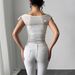 European And American 2025 Summer New Women's Sequined Mesh Off Shoulder Bow Pleated T Shirt Top_ecoleips.com