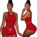 3147 European American Plus-size Women's Clothing, Street Style Breathable And Sweat-absorbing Sports Pants Two-piece_ecoleips.com