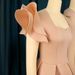 Women's Clothing Design Niche Ruffle Slim Dress Large Size High Waist Elegant Dress Birthday Dress_ecoleips.com