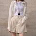 100% Linen Shorts For Women - Mid-Rise Relaxed Fit Walking Shorts, Classic "Quiet Luxury" Style For Spring Summer_ecoleips.com