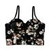 Women's Clothing Velvet Flower Print Temperament Elegant High End Bra For Inner Wear And Outer Wear Body Shaping Fishbone Bra_ecoleips.com