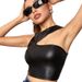 Women's Clothing sexy hot girl women's tight nude top small vest _ecoleips.com