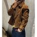 Women's Long Sleeved Jacket Suede Coat European American Style Simple Versatile Autumn_ecoleips.com