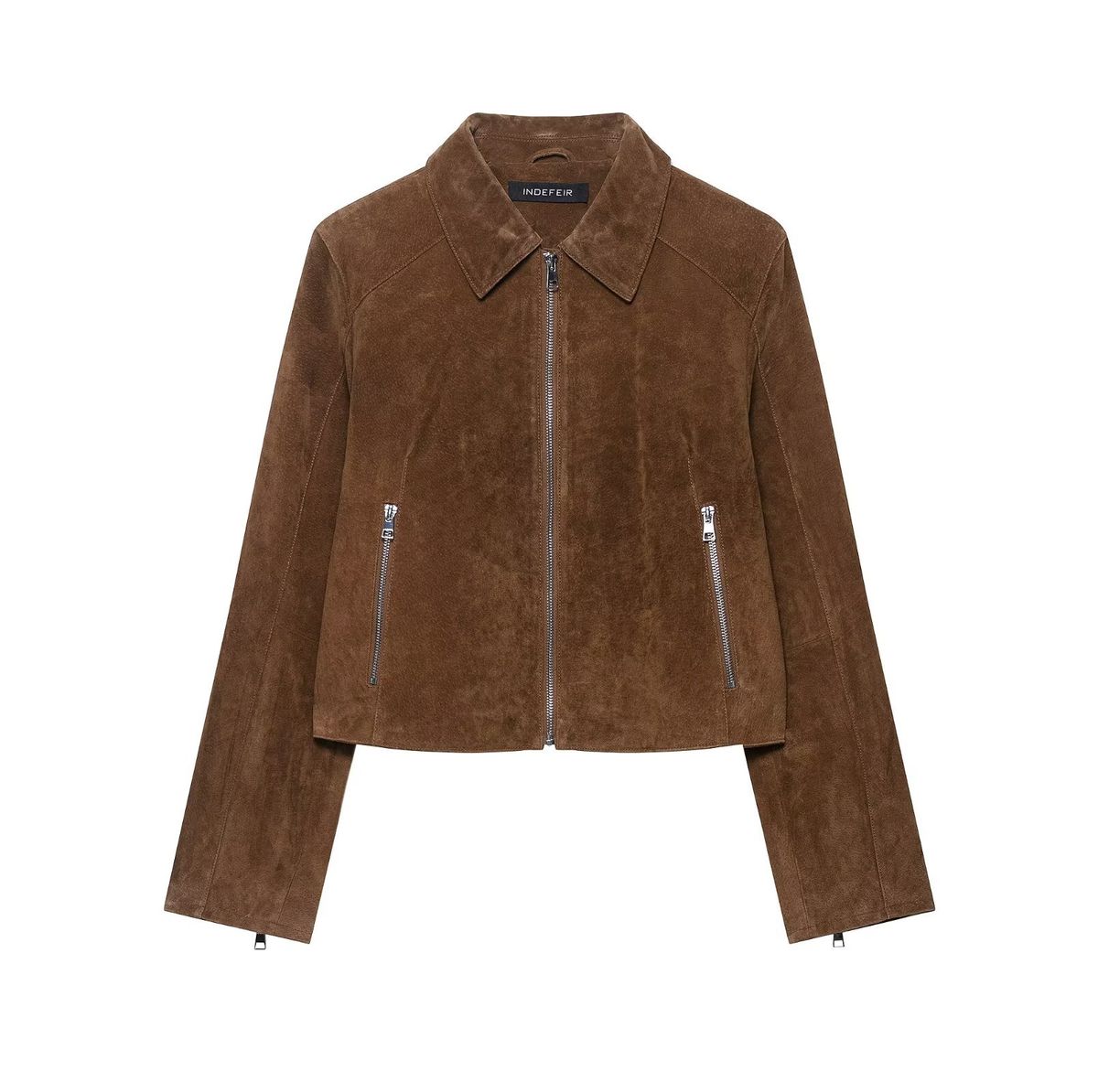 Women's Long Sleeved Jacket Suede Coat European American Style Simple Versatile Autumn_ecoleips.com