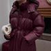 "Versatile Hooded Puffer Jacket For Women - Lightweight Polyester Zip-Up Coat With Drawstring Waist, Olive/Black/Taupe (S/M/L)"_ecoleips.com