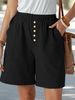 2025s 2025 New Summer Women's Casual Loose Pocket Cotton Linen Shorts_ecoleips.com