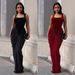 Women's Clothing Women's Elegant Backless Slim Waist Sleeveless Bodycon Dress Fashion For European And American_ecoleips.com