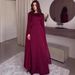 Modest Abaya Dress Long Sleeve Shawl Dress Fashion Chain Design Autumn Court Style Clothing_ecoleips.com