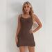 Y00140DM Cross-border Women's Clothing 2025 Summer New Sleeveless Short Bodycon Fringed Knit Dress_ecoleips.com