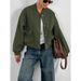 Spring Women's Baseball Jacket With Small Collar, Stylish And Fashionable Commute Outfit_ecoleips.com