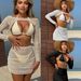 Women's Sexy Solid Color Four Piece Beach Bikini Cover Up Style Swimwear_ecoleips.com