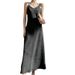 New Acetic Acid Satin Suspender Dress Women Wearing V-Neck Silk Print For A Slimming And Sexy Long Skirt_ecoleips.com