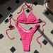 Women's sweet sexy drawstring split swimsuit bikini bikini _ecoleips.com