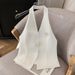 Spicy Women's V Neck Halter Vest 2024 Spring New Style Commuting Mature And Stylish Light Luxury High End Blazer_ecoleips.com