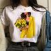 Women's Letter Print T-Shirt With Round Neck, Urban Girl Short Sleeve Tee_ecoleips.com