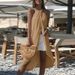 Women's Clothing Summer New Solid Color Sleeveless Holiday Style Casual Mid Length Dress_ecoleips.com