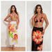 Women's Clothing European And American Style Printed Backless Bikini Three Piece Swimsuit, Long Tulle Skirt Swimsuit_ecoleips.com
