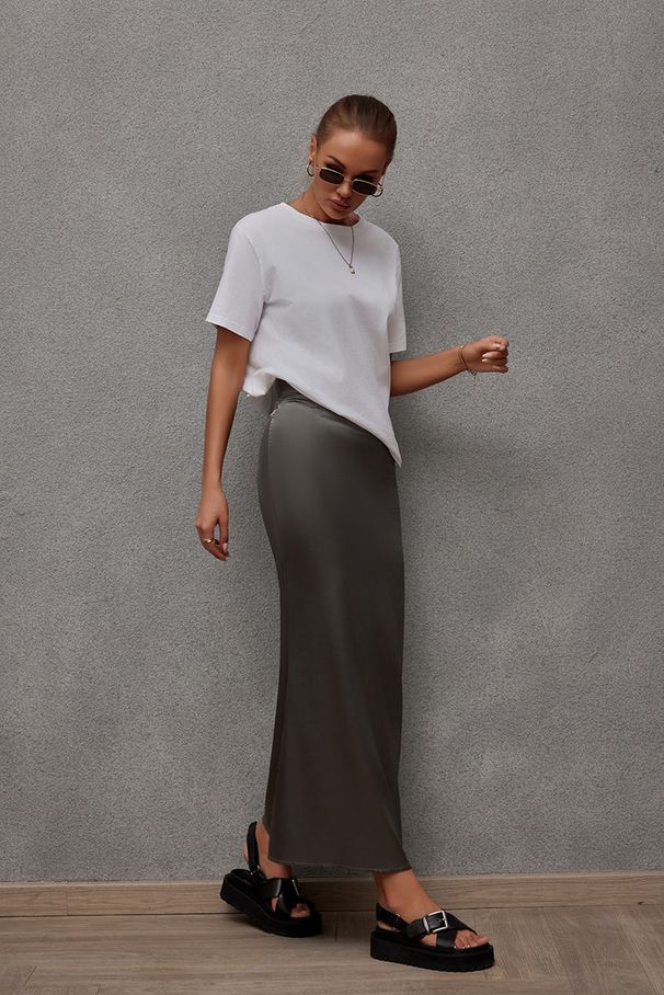 Women's Clothing Women's Spring Summer Imitation Silk Satin Midi Skirt Style Fishtail Bodycon Skirt For Formal & Casual For Women_ecoleips.com