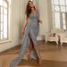 Women’s Clothing new one shoulder sexy heavy sequin ribbon big swing ball evening dress_ecoleips.com