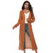 Elegant Mohair Blend Long Cardigan For Women - V-Neck Open Front, Side Slits & Large Pockets, Oversized A-Line Coat In Multiple Colors_ecoleips.com