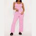 Women's Clothing Comfortable Suspenders Slim Bow Sleeveless Tight Trousers Suit_ecoleips.com