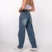 Classic Washed Blue Women's Jeans - Mid-Rise, Relaxed Fit, Cotton Blend (25-32 Size Range)_ecoleips.com