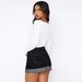 Trendy Sexy Solid Color Long Sleeve Crop Top Dress Summer New Arrival Slim Fit Belly Exposing Fashion Women Daily Casual Dress_ecoleips.com