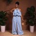 Elegant Strappy Backless Striped Jumpsuit For Women - Office & Casual Wear, Breathable & Comfortable, Plus Size Available_ecoleips.com