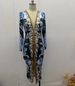 Women's Clothing Bohemian style V neck high waist slim sexy hip long skirt_ecoleips.com