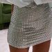 Women's Clothing Solid Color Slim Mesh Sequin Hip Covering Fashion Skirt_ecoleips.com