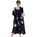 Spring New Korean Fashion Ink Painting Bowknot 2-Piece Maternity Dress_ecoleips.com