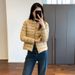 Ultra-Light Women's Short Down Jacket With 95% White Goose Down - Slim Fit Round Neck Casual Coat For Autumn Layering (White, Black, Beige, Pink)_ecoleips.com