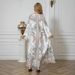 Women's Clothing Middle East Muslim Women's Robe Printed Diamond Beaded Arabic Dress_ecoleips.com