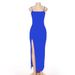 Women's Slim Fit Suspender Dress Waist Cinching Solid Color Slit American European Style 2026 Goddess Style_ecoleips.com