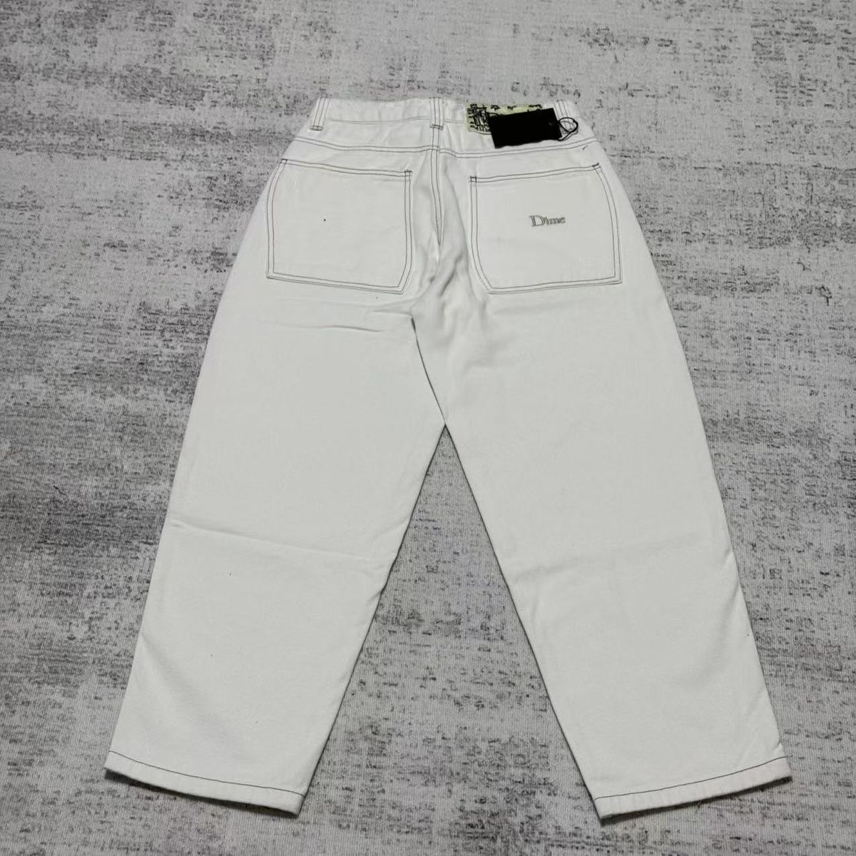 Skateboard Trend Dime BAGGY Straight-Leg Trendy Brand Pure Cotton Loose Denim Pants Embroidered Jeans Shorts Export_ecoleips.com