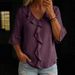 2026 Spring/Summer New European And American Fashion V-neck Ruffled Loose Blouse For Cross-Border Trade_ecoleips.com