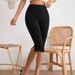 Summer Women's Slim Fit Casual Pants Elastic Waist Leggings with Slit Cross-Border Style for European And American Market_ecoleips.com