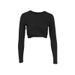 AC375 Cross-Collar T-Shirt For Women, New Autumn Design, Slim-Fit, Short Style, Student Slim-Fit Top_ecoleips.com