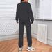 Women's Casual Two Piece Set Fleece Lined Thick Fashion Print European American Style Autumn Winter Clothing_ecoleips.com