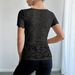 European And American Cross-border 2026 Spring-summer New Women's Solid Color Lace Slim-fit Square-neck Short-sleeve_ecoleips.com