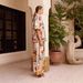 Women's Linen Short-Sleeved Holiday Leisure Suit Fashion Personality European American Style Drawstring_ecoleips.com